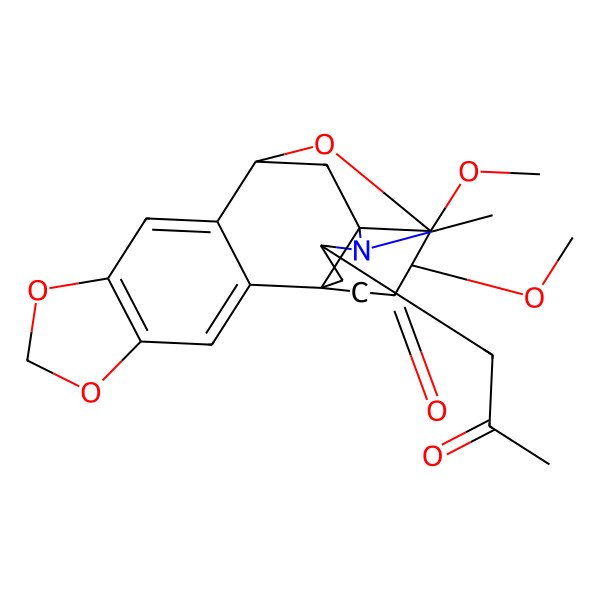 2D Structure of (1S,11S,13S,14R,15R,19R)-14,15-dimethoxy-20-methyl-19-(2-oxopropyl)-5,7,21-trioxa-20-azahexacyclo[11.4.3.111,14.01,13.02,10.04,8]henicosa-2,4(8),9-trien-16-one