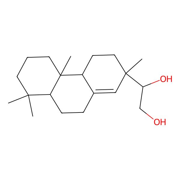 2D Structure of (1S)-1-[(2R,4aS,4bS,8aS)-2,4b,8,8-tetramethyl-4,4a,5,6,7,8a,9,10-octahydro-3H-phenanthren-2-yl]ethane-1,2-diol