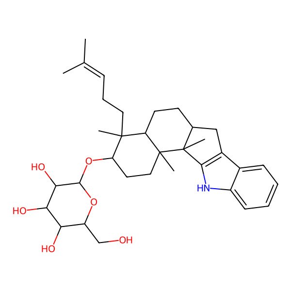 2D Structure of Emindole SB beta-mannoside