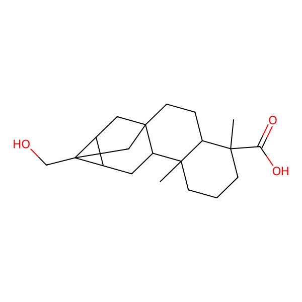 2D Structure of ent-17-Hydroxytrachyloban-18-oic acid