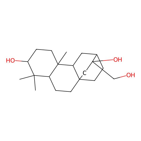 2D Structure of ent-Atisane-3beta,16alpha,17-triol