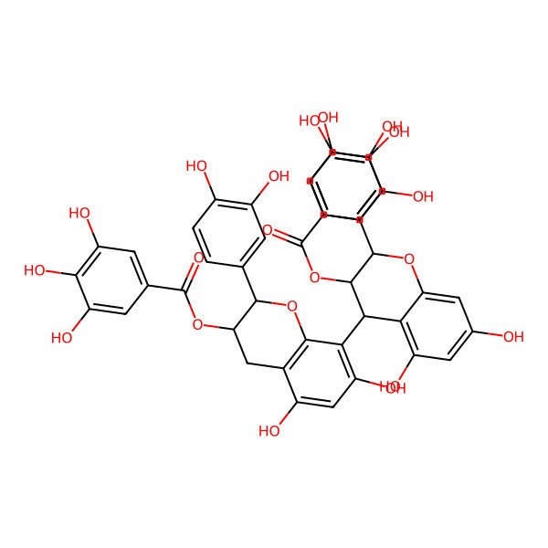 2D Structure of ent-Epicatechin-(4alpha->8)-ent-epicatechin 3,3'-digallate