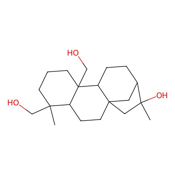 2D Structure of ent-Kaurane-16beta,19,20-triol