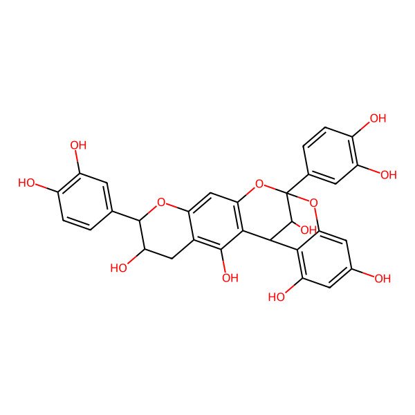2D Structure of Epicatechin-(2beta->7,4beta->6)-catechin