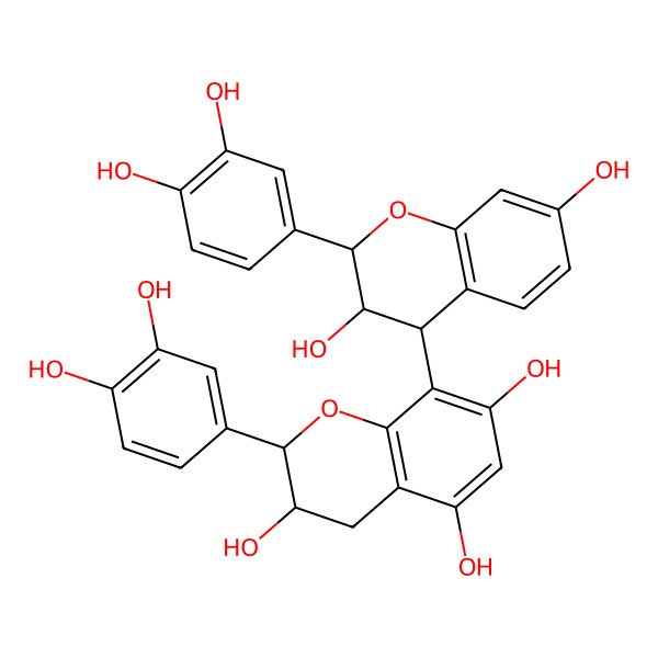 2D Structure of Epifisetinidol-(4beta->8)-catechin