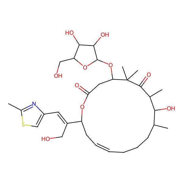 2D Structure of Epothilone C9 3-alpha-D-arabinofuranoside