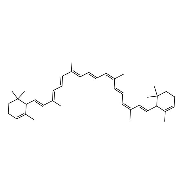 2D Structure of epsilon-Carotene, (6S,6'S)-
