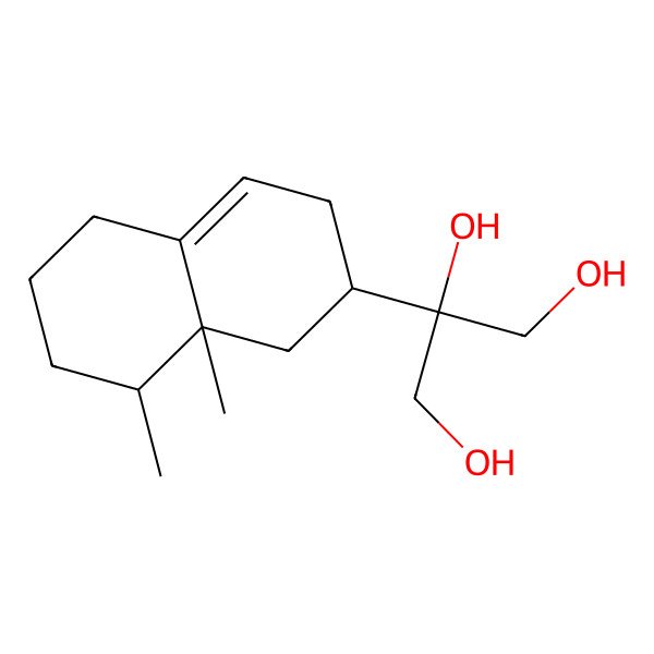 2D Structure of Eremophil-9-ene-11,12,13-triol