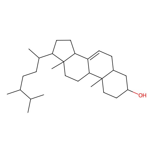 2D Structure of Ergost-7-en-3beta-ol