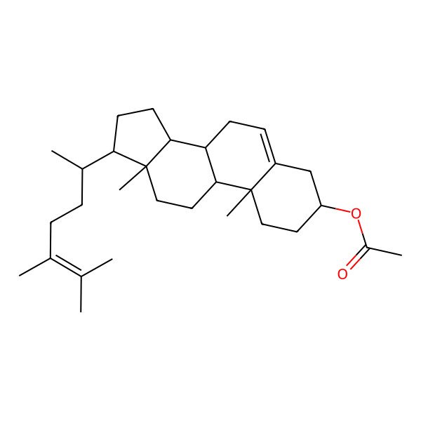 2D Structure of Ergosta-5,24-dien-3beta-ol, acetate