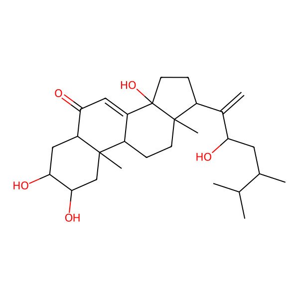 2D Structure of (22R)-2beta,3beta,14,22-Tetrahydroxy-5beta-ergosta-7,20-dien-6-one