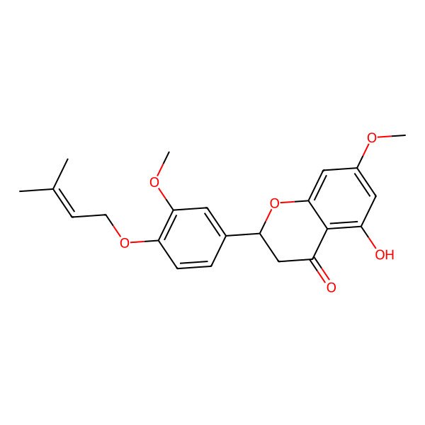 2D Structure of Eriodictyol 7,3'-dimethyl ether 4'-prenyl ether