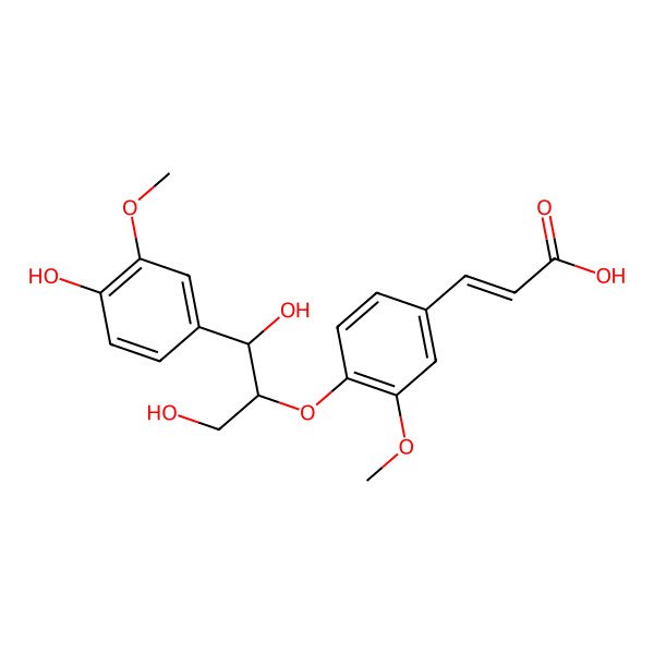2D Structure of Erythro-guaiacylglycerol-beta-ferulic acid ether
