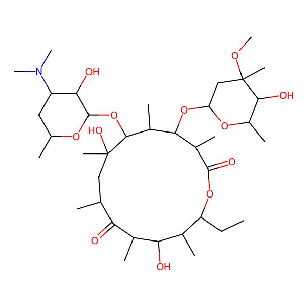 2D Structure of Erythromycin, 12-deoxy-