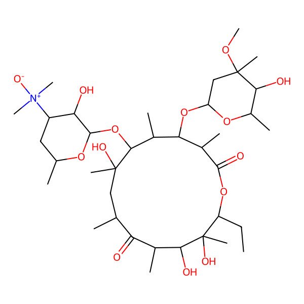 2D Structure of Erythromycin, anhydro-, N-oxide