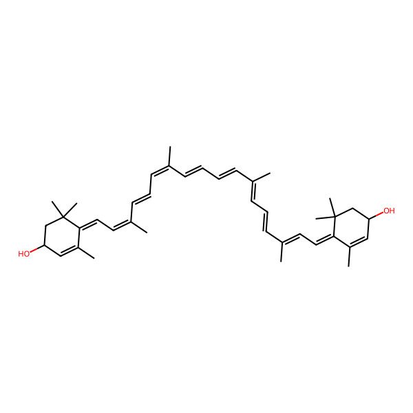 2D Structure of (3S,3'S)-4',5'-Didehydro-4,5'-retro-beta,beta-carotene-3,3'-diol