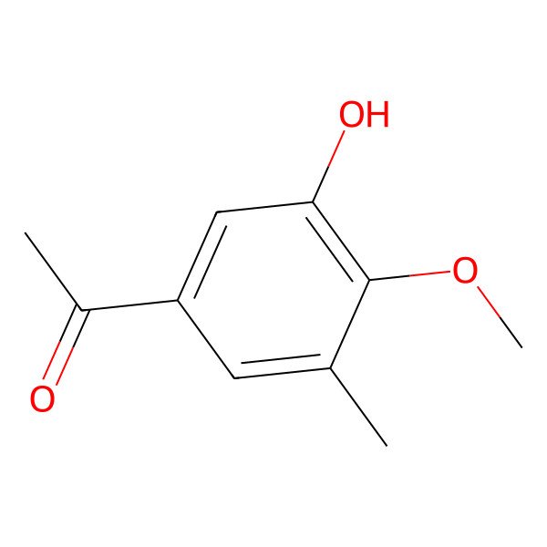 2D Structure of Ethanone, 1-(3-hydroxy-4-methoxy-5-methylphenyl)-