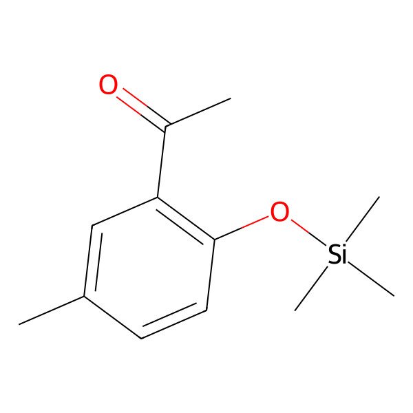 2D Structure of Ethanone, 1-[5-methyl-2-[(trimethylsilyl)oxy]phenyl]-