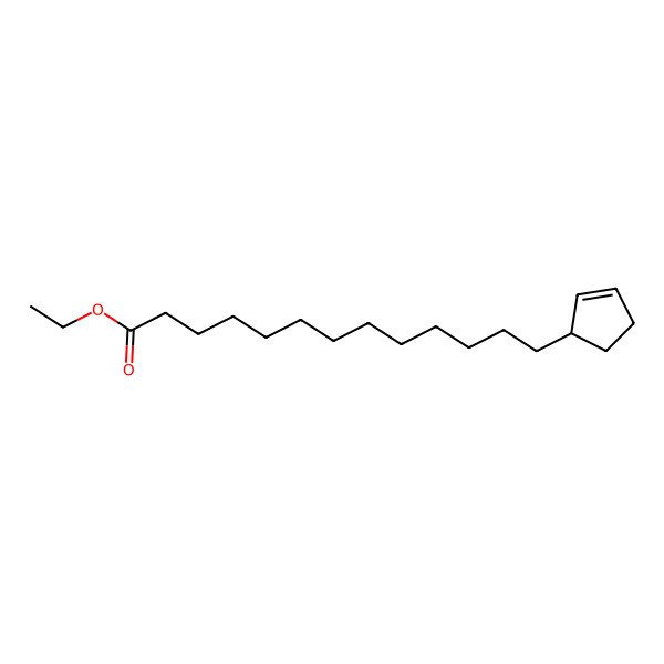2D Structure of ethyl 13-[(1R)-cyclopent-2-en-1-yl]tridecanoate
