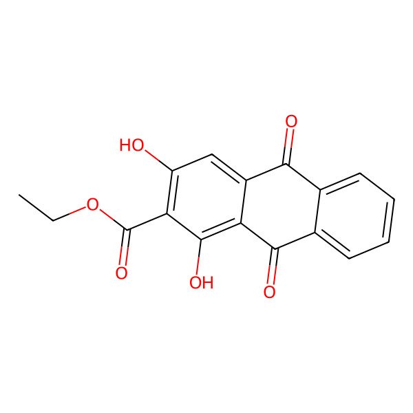 2D Structure of Ethyl 1,3-dihydroxy-9,10-dioxoanthracene-2-carboxylate