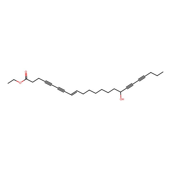 2D Structure of Ethyl 16-hydroxytricos-8-en-4,6,17,19-tetraynoate