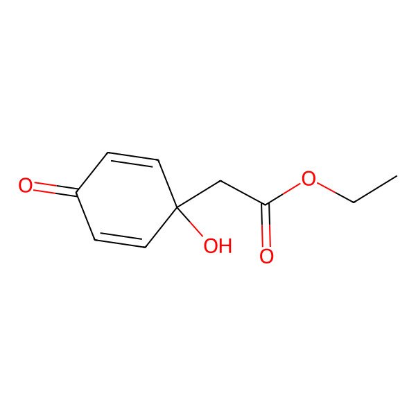 2D Structure of Ethyl 2-(1-hydroxy-4-oxocyclohexa-2,5-dien-1-yl)acetate 2D Structure of Ethyl 2-(1-hydroxy-4-oxocyclohexa-2,5-dien-1-yl)acetate