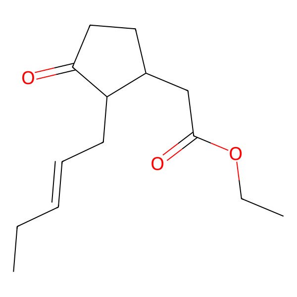 2D Structure of ethyl 2-[(1R,2S)-3-oxo-2-[(Z)-pent-2-enyl]cyclopentyl]acetate