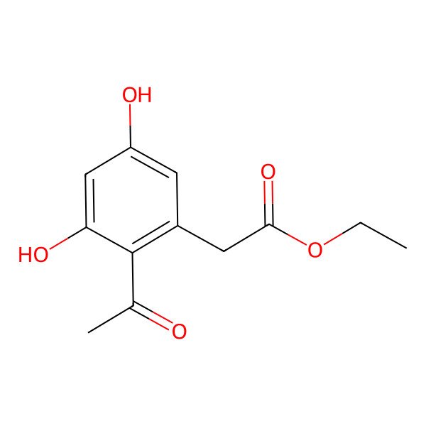 2D Structure of Ethyl 2-(2-acetyl-3,5-dihydroxyphenyl)acetate