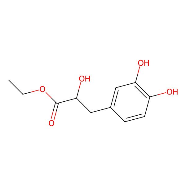 2D Structure of Ethyl 3-(3,4-dihydroxyphenyl) lactate
