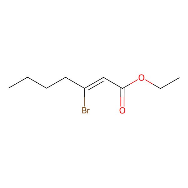 2D Structure of Ethyl 3-bromohept-2-enoate