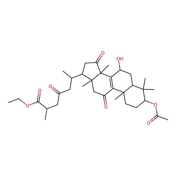 2D Structure of ethyl 3-O-acetylganoderate B