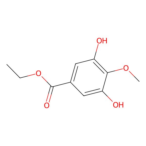 2D Structure of Ethyl 3,5-dihydroxy-4-methoxybenzoate