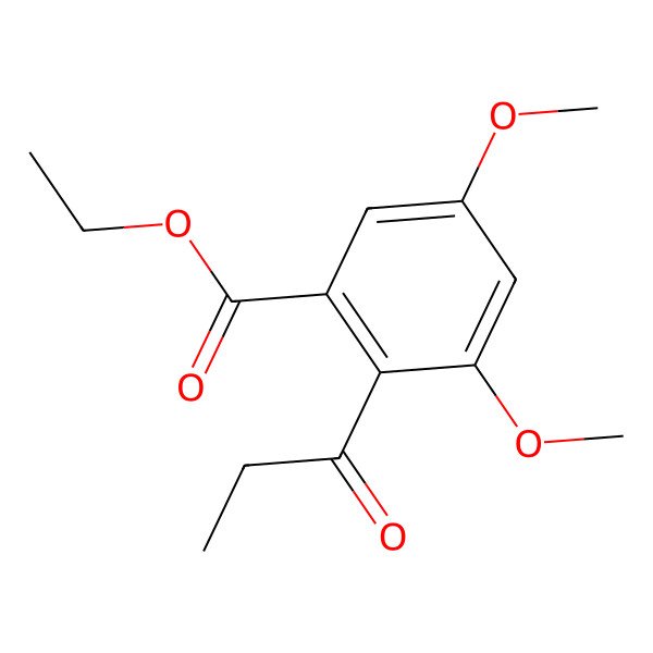 2D Structure of Ethyl 3,5-dimethoxy-2-propionylbenzoate