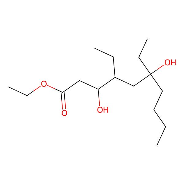 2D Structure of ethyl (3S,4S,6S)-4,6-diethyl-3,6-dihydroxydecanoate