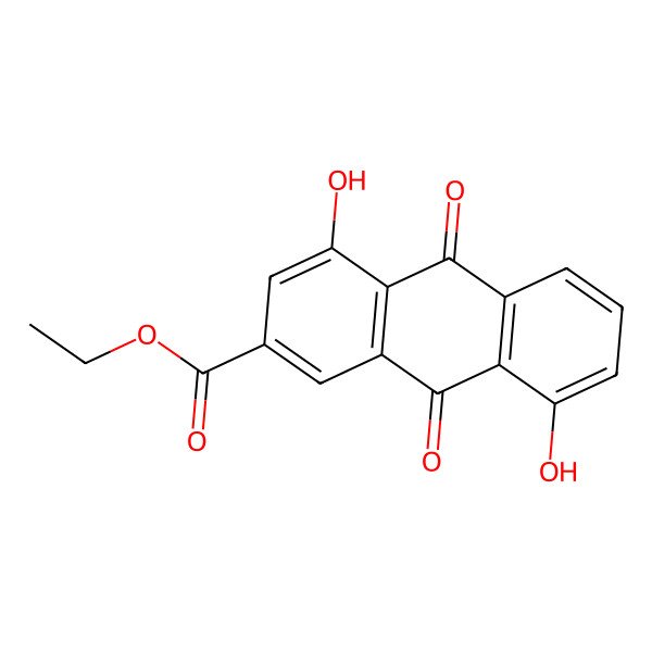 2D Structure of Ethyl 4,8-dihydroxy-9,10-dioxoanthracene-2-carboxylate