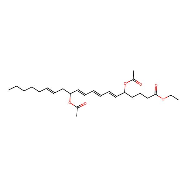 2D Structure of Ethyl-(5R,12S)-diacetoxy-(6E,8E,10E,14Z)-eicosatetraenoate
