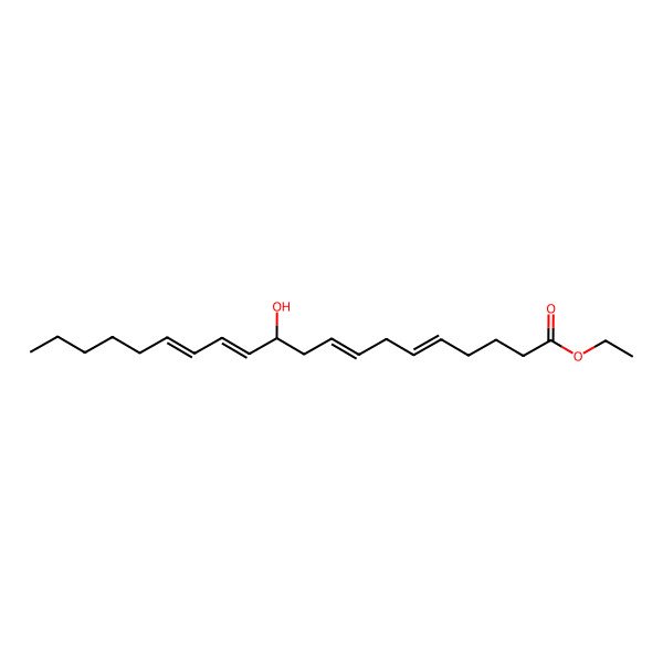 2D Structure of ethyl (5Z,8Z,11R,12E,14Z)-11-hydroxyicosa-5,8,12,14-tetraenoate