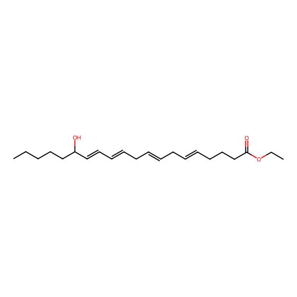 2D Structure of ethyl (5Z,8Z,11Z,13E,15S)-15-hydroxyicosa-5,8,11,13-tetraenoate