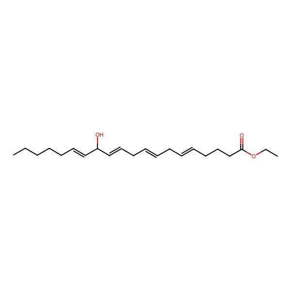 2D Structure of ethyl (5Z,8Z,11Z,13S,14Z)-13-hydroxyicosa-5,8,11,14-tetraenoate