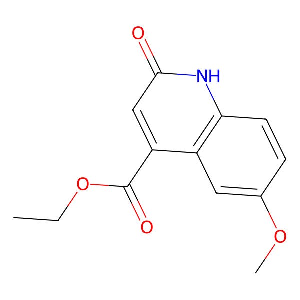 2D Structure of Ethyl 6-methoxy-2-oxo-1,2-dihydroquinoline-4-carboxylate