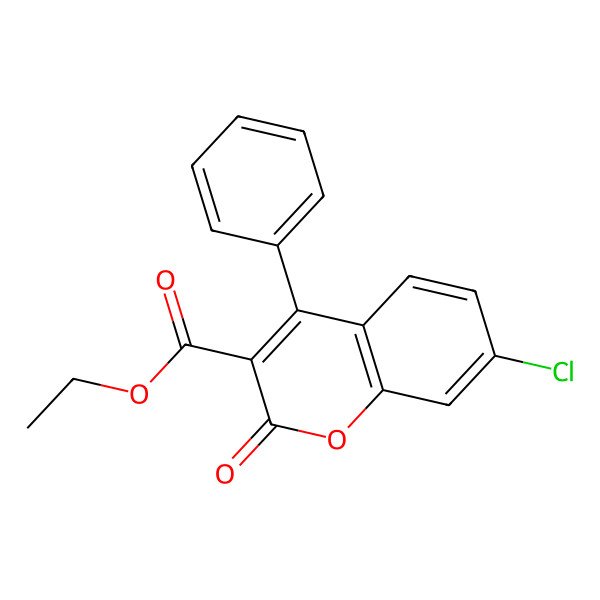 2D Structure of Ethyl 7-chloro-2-oxo-4-phenyl-chromene-3-carboxylate