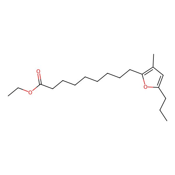 2D Structure of Ethyl 9-(3-methyl-5-propylfuran-2-yl)nonanoate