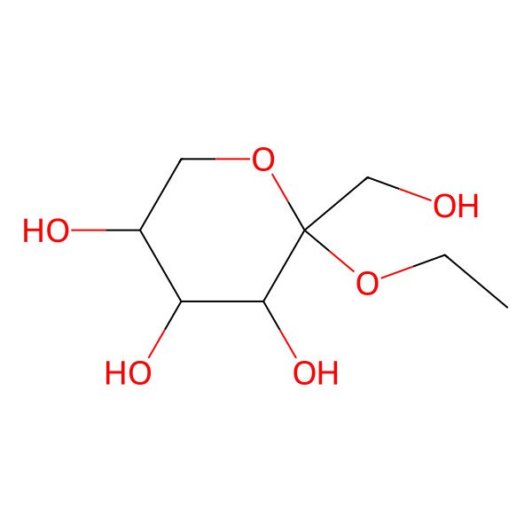2D Structure of 2-Ethoxy-2-(hydroxymethyl)oxane-3,4,5-triol