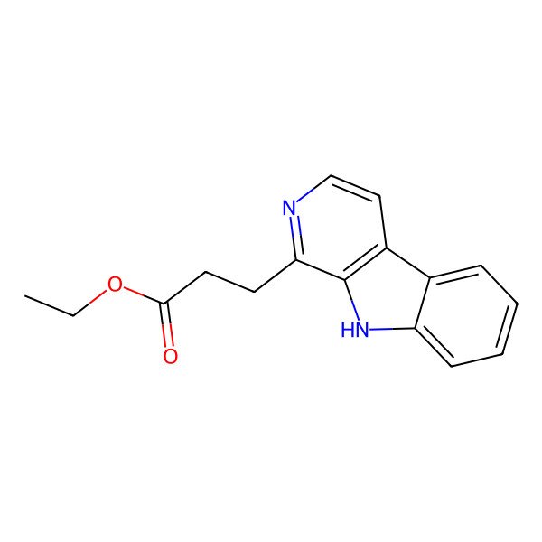 2D Structure of Ethyl beta-carboline-1-propionate