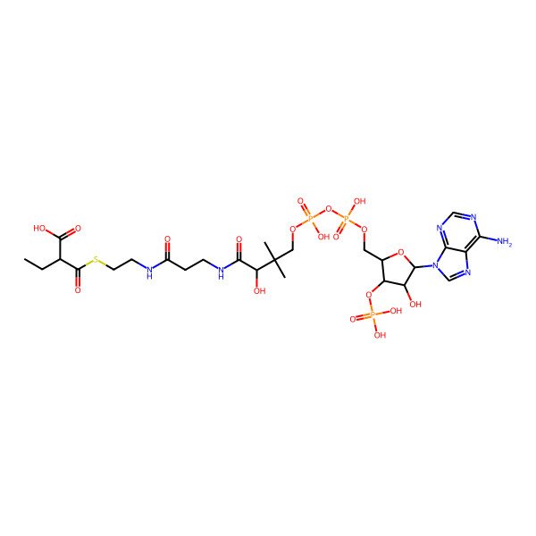2D Structure of Ethylmalonyl coenzyme A