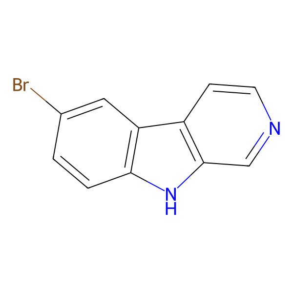 2D Structure of 6-bromo-9H-pyrido(3,4-b)indole