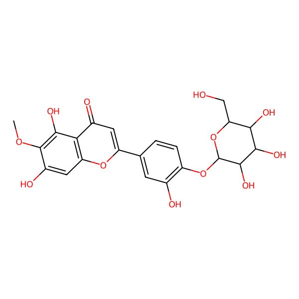 2D Structure of Eupafolin 4'-glucoside 2D Structure of Eupafolin 4'-glucoside
