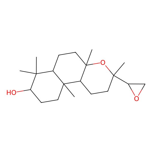 2D Structure of (3R,4aS,6aS,8R,10aR,10bR)-3,4a,7,7,10a-pentamethyl-3-[(2R)-oxiran-2-yl]-2,5,6,6a,8,9,10,10b-octahydro-1H-benzo[f]chromen-8-ol