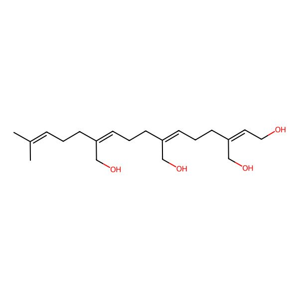 2D Structure of (E,Z,Z)-3,7,11-Trihydroxymethyl-15-methyl-2,6,10,14-hexadecatetraen-1-ol