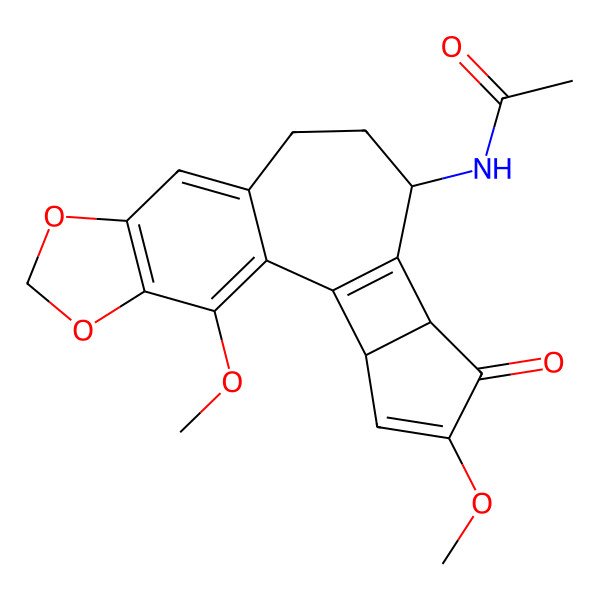 2D Structure of N-[(3S,7R,9S)-5,19-dimethoxy-6-oxo-15,17-dioxapentacyclo[10.7.0.02,8.03,7.014,18]nonadeca-1(19),2(8),4,12,14(18)-pentaen-9-yl]acetamide